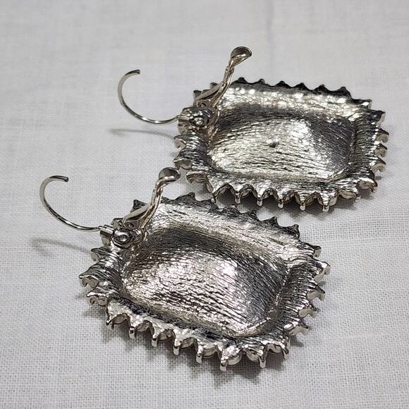 Layer Faux Pearl Black Bead Rhinestone Necklace Matching Earrings Statement Set - Picture 11 of 16